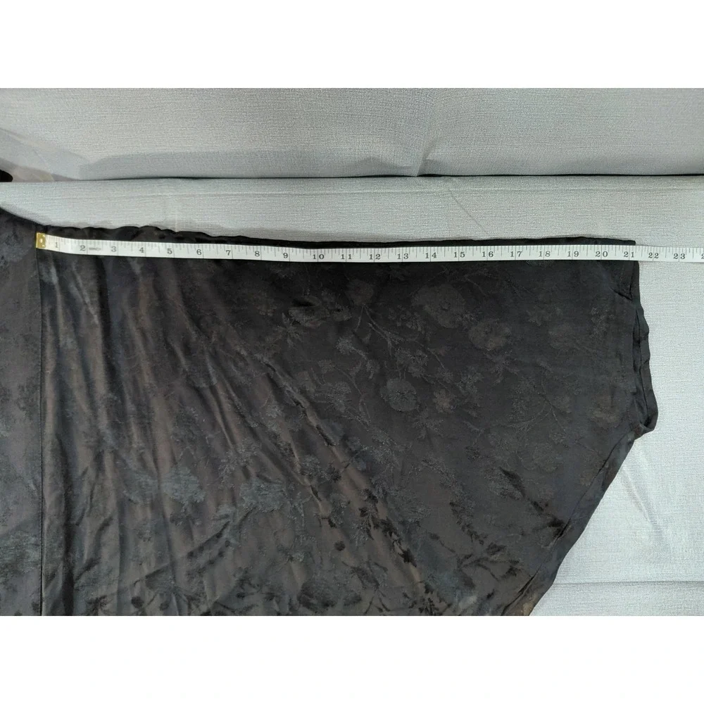 A New‎ Day Floral Embossed Open Front Kimono OSFM Black Lightweight
